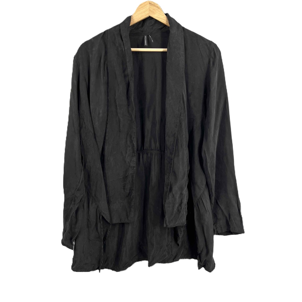 Stella‎ Carakasi Black Open Front Lightweight Draped Jacket Womens Small